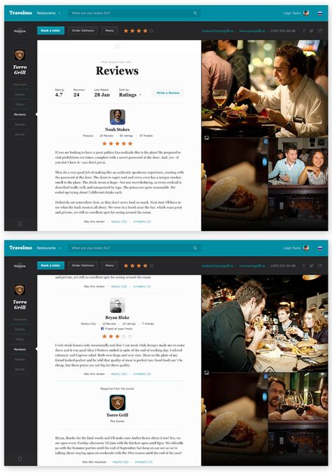 Travelmo by Leigh Taylor, via Behance Product Page Ui, Leigh Taylor, Unique Layout, Restaurant Review, Hotel Restaurant, A Restaurant, Product Page, Monaco, Travel Guide