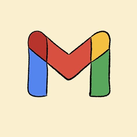 Google App Icon Aesthetic, Gmail Icon Aesthetic, Color App Icons, App Icon Theme, Vintage App Icons, Gmail Icon, All Apps Icon, Vintage App, Drawn Icons