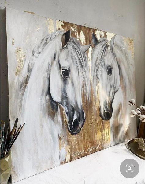 Horses Painting On Canvas, Beginner Painting On Canvas, Nature Canvas Painting, Fall Canvas Painting, Black Canvas Paintings, Horse Art Print, Small Canvas Paintings, Canvas For Beginners, Texture Painting On Canvas