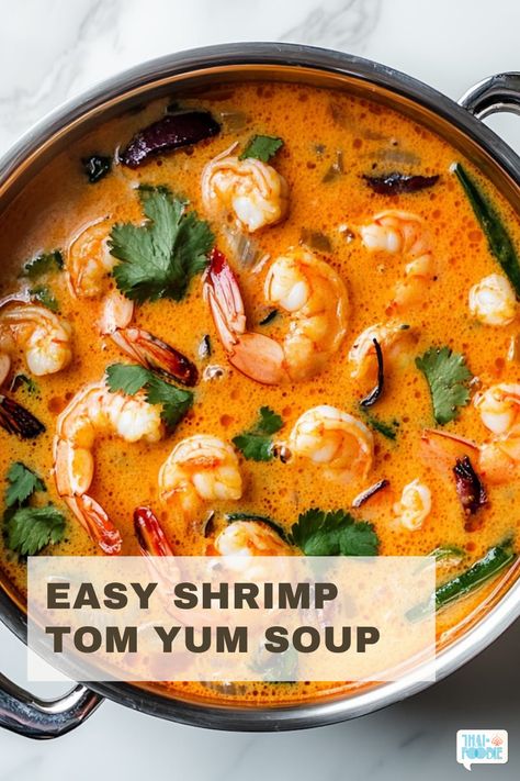 Are you longing to learn the secrets behind the classic Shrimp Tom Yum Soup? It's easier to make than you think and full of all the sour, spicy Thai flavors you love! Soup Shrimp Recipes, How To Make Tom Yum Soup, Thai Shrimp Soup Recipes, Soup Tom Yum, Asian Shrimp Soup, Shrimp Tom Yum Soup Recipe, Shrimp Thai Soup, Asian Recipes With Shrimp, Tom Yum Soup Recipe Chicken