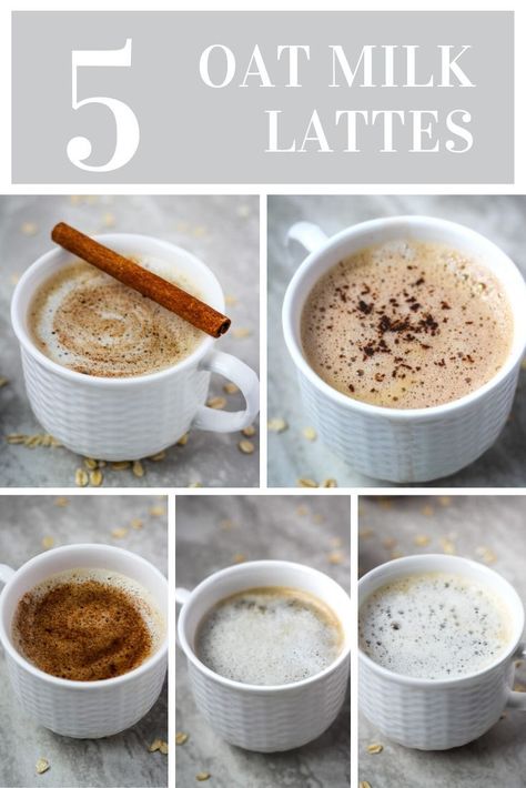 Learn how to make a creamy, frothy, simple oat milk latte with endless flavor combinations including plain, pumpkin spice, mocha, gingerbread, and vanilla! Coffee Recipes With Oat Milk, Dairy Free Coffee Drinks, Oatmilk Drinks At Home, Oat Milk Cappuccino, Coffee With Oat Milk Recipe, Oatmilk Coffee Recipe, Oat Milk Coffee Recipe, Oatmilk Recipes, Oatmilk Drinks