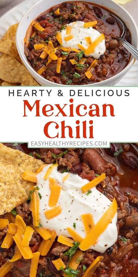 Mexican Chili Soup, Fajita Chili Recipe, Easy Bean Chili Recipe, Chili Recipe Texas Style, Chili Recipe Mild, Chilli With Beans Recipe, Mexican Chili Recipe Ground Beef, Protein Chili Recipe Crockpot, Chili Recipe Mexican