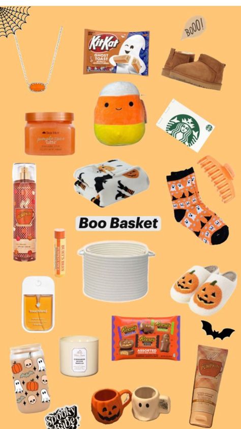 Boo Basket Ideas Kids, Boo Basket Ideas For Girlfriend, Bestie Basket, Boo Basket Ideas For Best Friend, Fall Basket Ideas, Basket For Boyfriend, Boo Basket Ideas, Girlfriend Ideas, Bag Gift Ideas