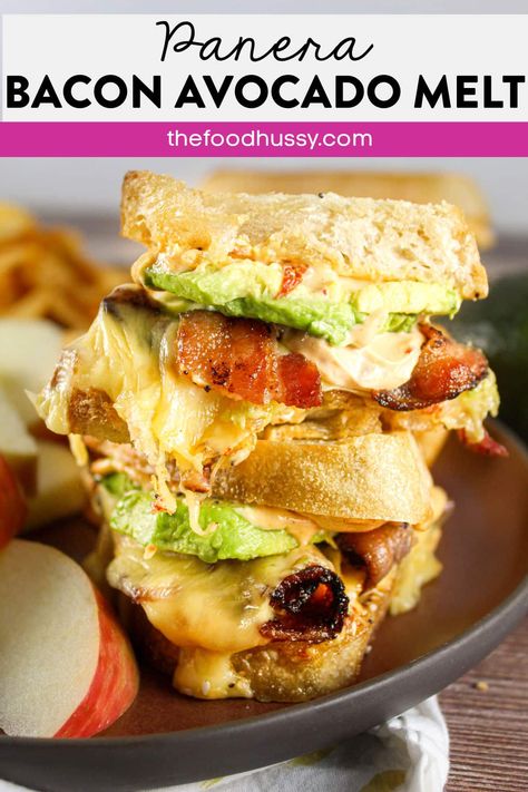 Sandwich Melt Ideas, Sourdough Melt Recipes, Sandwiches On Sourdough Bread, Artisan Bread Sandwich Ideas, Sourdough Bread Sandwiches Recipes, Panera Sandwich Recipes, Ciabatta Sandwich Recipes, Avocado Blt Sandwich, Copycat Sandwich