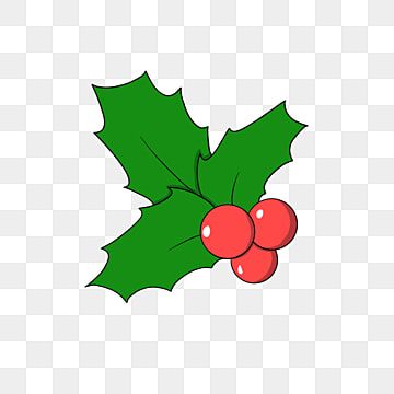 Mistletoe Cartoon, Holly Clipart, Christmas Holly Decorations, Mistletoe Clipart, Ornament Clipart, Red Clipart, Xmas Drawing, Poinsettia Decor, Holly Decorations