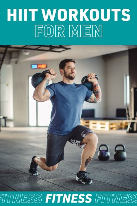 Men’s Hiit Workout, Hiit Workouts For Men At Home, Simple Hiit Workout At Home, Hiit Strength Training Workouts, Hit Workouts Men, Mens Fat Burning Workout, Full Body Hiit Workouts Home, Hitt Workout For Men, Mens Workout Routine