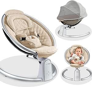 Hot Mom New Cotton Electric Baby Bouncer for Newborn Infant,Bluetooth Swing Enabled Automatic, Rocker Inset Music Speaker, Baby Chair with Seat Angle Adjustment & LED Touch Screen, Sand Baby Rocking Chair, Stroller Reviews, Bumbo, Baby Swing, Baby Rocker, Baby Chair, Baby Cradle, Baby Bouncer, Baby Swings