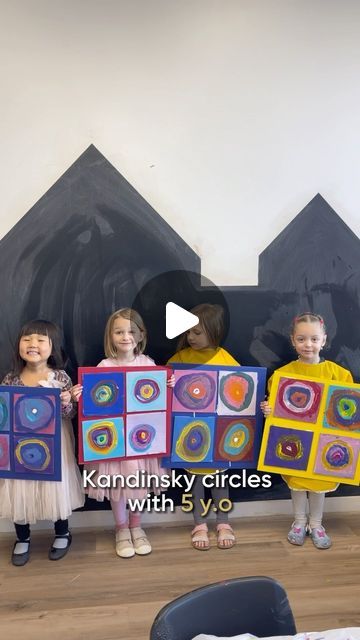 Art classes for kids on Instagram: "Wassily  Kandinsky - is a very famous artist, who is called the father of abstract art. Today our youngest students learned about this artist and his colorful paintings and created concentric circles, inspired by Kandinsky.  We start classes from the age of 4! 😍  www.artbackyard.com" Kandinsky Art Projects For Kids, Kandinsky Art For Kids, Kandinsky Paintings, Kandinsky Circles, Kandinsky For Kids, Famous Artists For Kids, Art Classes For Kids, Kandinsky Art, Wasilly Kandinsky