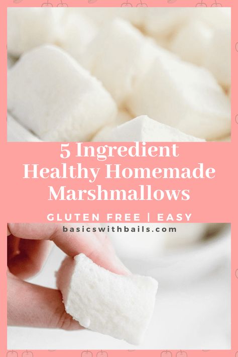 Delicious homemade marshmallows? Look no further! This super easy, healthy dessert recipe made without corn syrup and flavored with vanilla and honey will make the perfect gift. Perfect for roasting or eating as fluff. Cut them up in your favourite shapes or use them in smores. The choices are endless! They are even gluten free and refined sugar free! #homemademarshmallows #marshmallowrecipe #healthytreat #glutenfree #refinedsugarfree #delicious Marshmellow Recipes Healthy, Recipes Using Corn Syrup, Easy Marshmallow Recipe, Honey Marshmallow Recipe, No Corn Syrup Marshmallows, Marshmallow No Corn Syrup, Marshmallows Without Corn Syrup, Homemade Healthy Marshmallows, Homemade Marshmallows Healthy