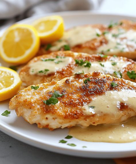 Chicken Francese Recipe - recipesee.com Baked Chicken Francaise Recipe, Chicken Francaise Recipe Easy, Chicken Fricassee Recipe, Chicken French Recipes, Chicken Francaise Recipe, Chicken Francese Recipe, French Chicken Recipes, Lemony Chicken, Chicken Francese