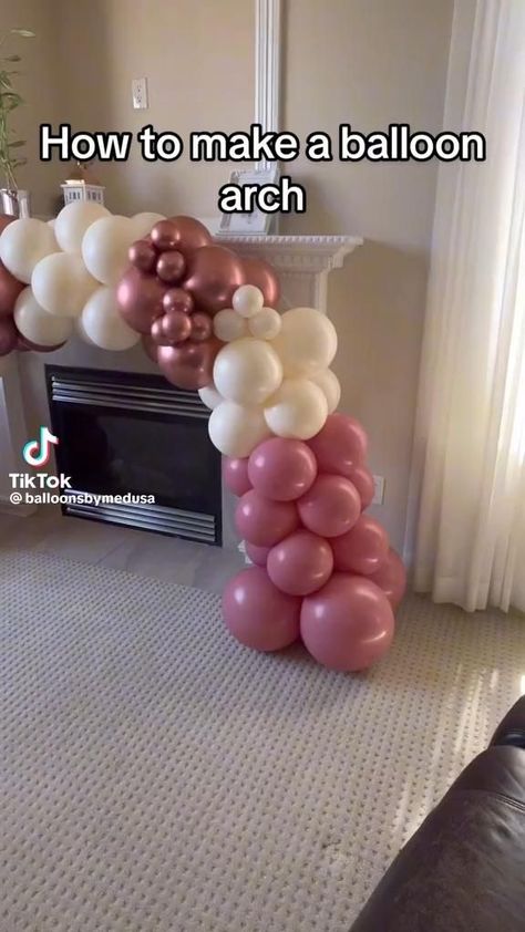 Mother's Day Crafts For Preschoolers, Balloon Decorations Diy Tutorials, Diy Balloon Arch, Party Balloons Diy, Deco Ballon, Birthday Decorations At Home, Idee Babyshower, Balloon Garland Diy, Baby Birthday Decorations