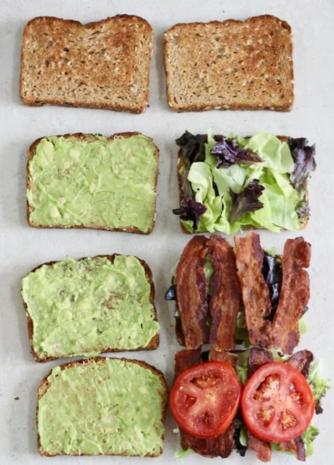 This Avocado BLT recipe takes your average bacon, lettuce, and tomato sandwich to a whole new level. A healthy dose of creamy mashed avocado adds an exciting element and extra layer of goodness to this already delicious sandwich. #blt Sandwich Blt, Blt Recipe, Blt Recipes, Avocado Blt, Subway Sandwich, Healthy Sandwich Recipes, Sandwich Bar, Tomato Sandwich, Healthy Sandwiches