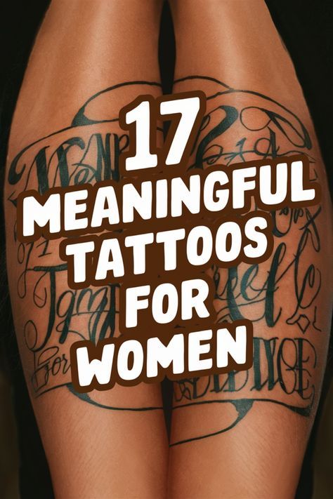 Discover unique and meaningful tattoo ideas for women that resonate with femininity and empowerment. From delicate symbols to powerful quotes, explore a collection of designs to inspire your next ink masterpiece. Whether you seek something minimalist or bold, these tattoos embody strength and beauty in every stroke. Elevate your personal style with these curated meaningful tattoos for women that celebrate individuality and self-expression. Add a touch of artistry to your skin and carry a symbol Unique Strength Tattoo Ideas, Strength Tattoos For Women Inspiration, Waste Tattoos, Cool Tattoos For Women Unique Creative, Ladies Tattoo Ideas, Women Tattoos Meaningful, Unique Tattoos For Women Meaningful, Female Tattoos Ideas, Powerful Tattoos For Women