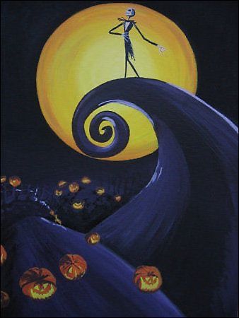 Christmas Acrylic Painting, Nightmare Before Christmas Pictures, Halloween Canvas Paintings, Nightmare Before Christmas Pumpkin, Nightmare Before Christmas Drawings, Nightmare Before Christmas Wallpaper, Christmas Paintings On Canvas, Cute Canvas Paintings, Halloween Painting