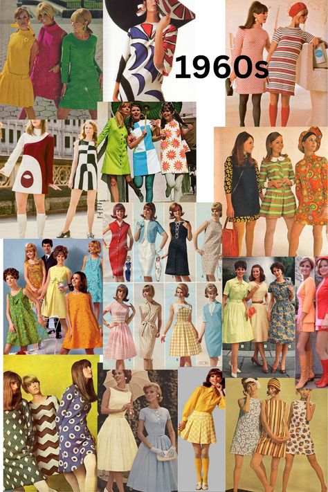 1960s ...Bold prints, checks and more prints.... Aaron Slims, 60s Fashion Magazine, 60s Lifestyle, Swinging Sixties Fashion, 1970 Fashion, Swinging Sixties, Fashion Boards, Sixties Fashion, Visual Board