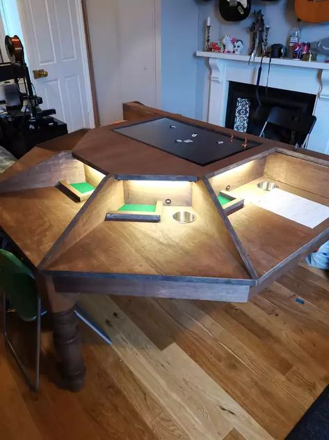 Imgur Post - Imgur Dnd Coffee Table, Dnd Bookshelf, Diy Dnd Table, Homemade Dnd Terrain, Nerd Cave Ideas, Dnd Gaming Table, Dnd Table Ideas, Dnd Home Decor, Dnd Table Diy