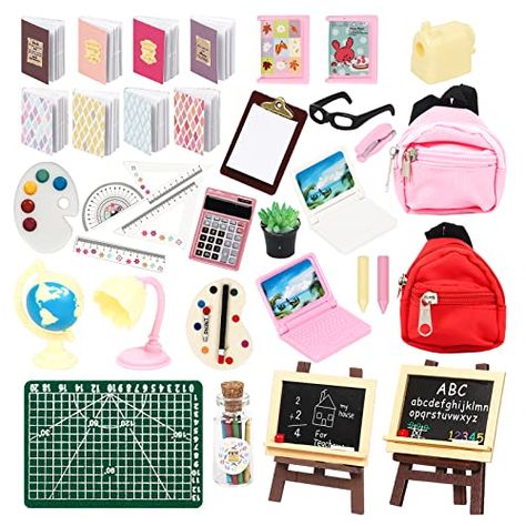 Diy Doll Accessories, Miniature School, Doll Backpack, Friends High, Mini Toys, Color Pen, School Theme, Barbie Doll House, Dollhouse Toys