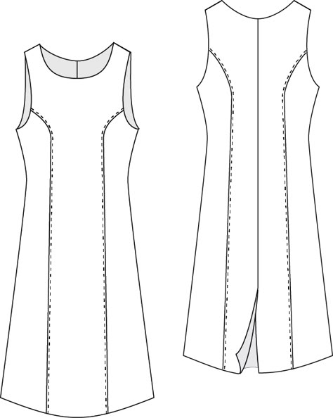 Princess Line Dress PDF Sewing Pattern by Angela Kane Dress Making Patterns Free, Princess Line Dress Pattern, Fitted Sleeveless Sewing Pattern, Sheath Silhouette Dress Illustration, Princess Seam Dress Pattern Free, Dress Blueprint Sewing Patterns, Panel Dress Pattern, Princess Seam Dress Pattern, Aline Dress Pattern