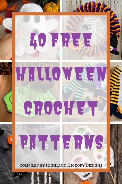 Free Halloween Crochet Patterns, Free Halloween Crochet, Crochet Halloween Patterns Free, Crochet Halloween Decorations, Crochet Halloween Patterns, Crochet Project Free, Crocheted Things, Fall Crochet Patterns, Crochet Holiday