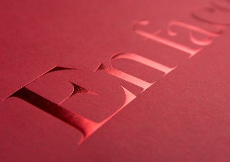 Red foil Foil Stamp, Name Card Design, Red Foil, Nordic Countries, Printed Matter, Box Packaging Design, Print Finishes, La Face, Visiting Cards