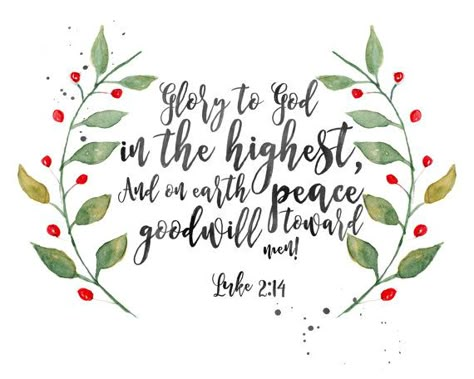 Printable  Christmas wall decor  Christmas wall art Christmas Verses, Christmas Scripture, Christmas Bible Verses, Christmas Bible, Wall Decor Christmas, Jesus Christmas, Glory To God, Christmas Jesus, Christian Christmas