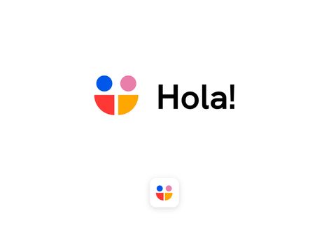 Hola! app by younique on Dribbble Hr Branding, Hr Logo, Language Logo, App Development Design, Connect Logo, Logo Design Agency, Geometric Logo Design, Communication Logo, Healthcare Logo