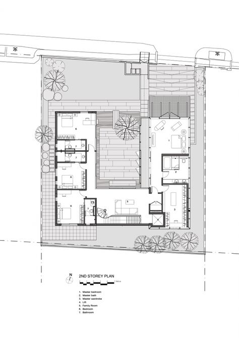 The Courtyard House / AR43 Architects Mexican House Plans, House With Courtyard, U Shaped House Plans, U Shaped Houses, Patio House, Modern Courtyard, Courtyard House Plans, Plans Modern, The Courtyard