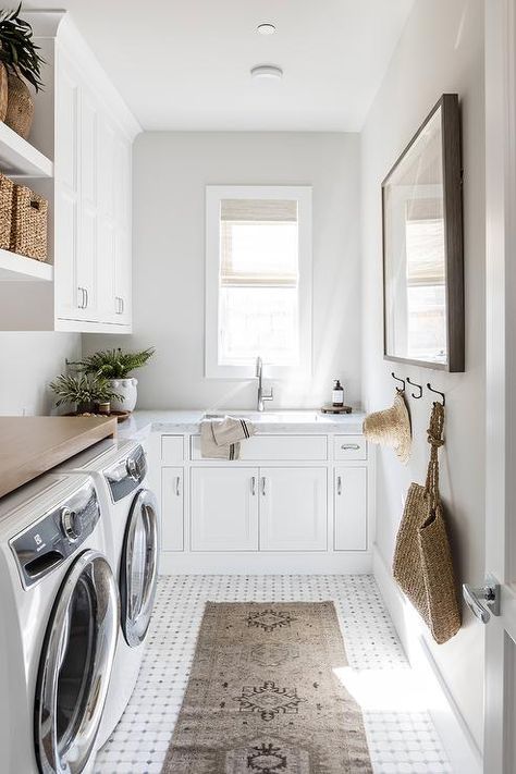 Pure Salt Interiors, Pure Salt, Mudroom Laundry Room, Laundry Room Ideas, Led Flush Mount Ceiling Light, Laundry Room Remodel, Laundry Room Inspiration, Tiles Price, Small Laundry Room