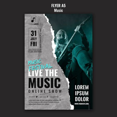 Free PSD | Free PSD music flyer design template Music Flyer Design, Technology Posters, Music Concert Posters, Poster Template Design, Concert Flyer, Music Flyer, Electro Music, Music Festival Poster, Music Poster Design