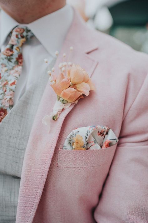 Pink Tux, Pink Suit Men, Pink Groomsmen, Color Durazno, Pink Tuxedo, Two Grooms, Wedding Tux, Pantone Colour Of The Year, Pink Wedding Inspiration