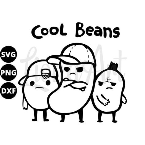 Cool Beans, Jelly Beans, Cuttable Design, Cool Beans T-shirt Design Cricket Designs For Shirts, Kids Svg Shirts, T Shirt Design Ideas Art Creative, Svg Shirt Ideas, Cool Decals, Cricut Stencils, Cool Beans, Art Appliqué, 1 Tattoo