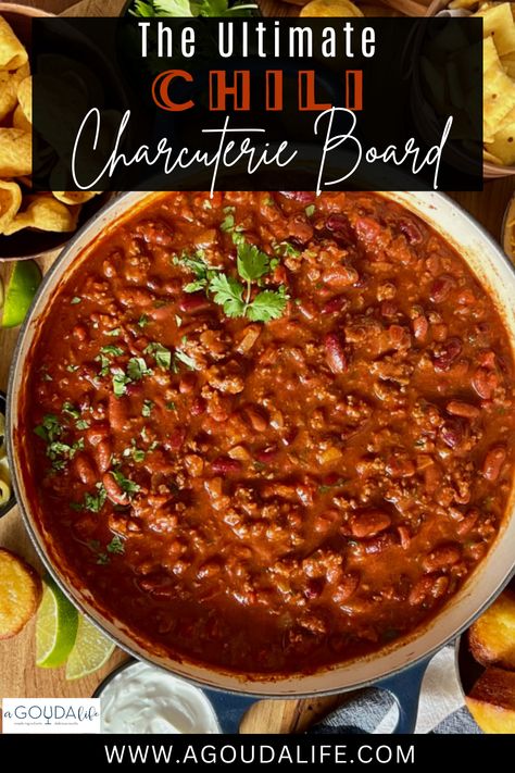 Charcuterie Board Chili, Charcuterie Board Ideas For Chili, Chili Bar Party Fall Halloween, Family Chili Charcuterie Board, Charcuterie Chili Board, Chile Charcuterie Board, Chili Grazing Table, Hot Sauce Tasting Party, Chilli Charcuterie Board Ideas