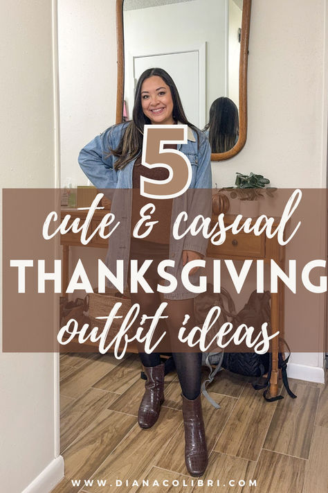 Cute Casual Thanksgiving Outfits Women, Cute Casual Outfits For Thanksgiving, Causal Outfit For Thanksgiving, Casual Chic Thanksgiving Outfit, Casual Thanksgiving Day Outfits, Cozy Friendsgiving Outfit, Lazy Thanksgiving Outfit, Thanksgiving Outfit With Leggings, Thanksgiving Brunch Outfit