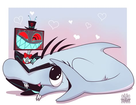 Father And Daughter Dancing, Pet Shark, H Hotel, Blue Screen, Helluva Boss And Hazbin Hotel, Vivziepop Hazbin Hotel, Hazbin Hotel And Helluva Boss, Hotel Art, Zootopia