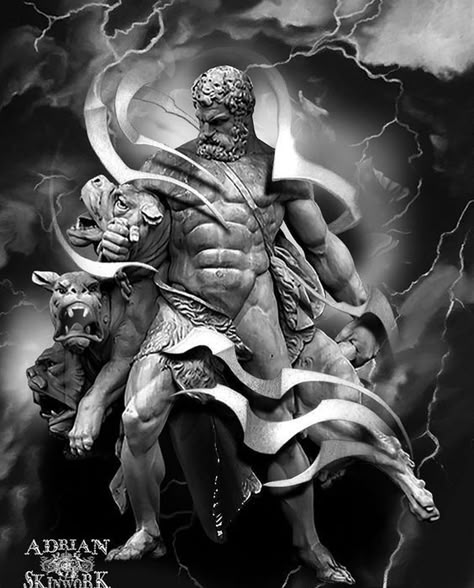 Hades Tattoo Mythology, Hercules Tattoo, Hades Tattoo, Greek God Tattoo, Ancient Art Tattoo, Gladiator Tattoo, Zeus Tattoo, Medusa Tattoo Design, African Tattoo