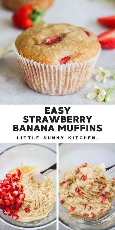 Strawberry Baking Ideas, Healthy Dessert For Kids, Fruit Muffins Easy, Kids Muffins Healthy, Healthy Baking For Kids, Healthy Cakes For Kids, Breakfast Muffins For Toddlers, Strawberry Recipes Easy Healthy, Healthy Snacks For Toddlers Easy