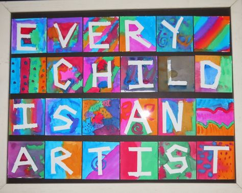 Every Child Is An Artist Display, Preschool Art Show Ideas, Preschool Art Show, Art Auction Projects, Art Auction Ideas, Art Bulletin Boards, Group Art Projects, Art Show Ideas, Every Child Is An Artist