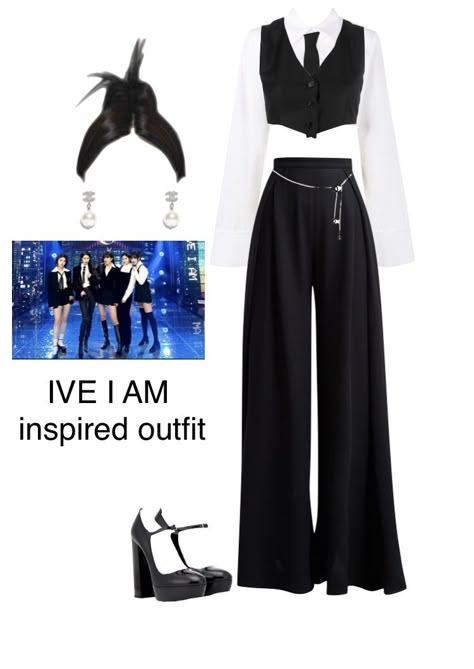 ive i am inspired outfit Ive Concert, Dance Performance Outfits, Korean Fashion Kpop Inspired Outfits, Korean Outfits Kpop, Ateez Concert, Concert Outfit Inspo, Kpop Concert Outfit, Korean Fashion Kpop, K Pop Outfits