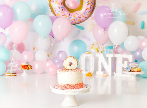 Donut Theme Cake Smash, Sweet One Cake Smash Photos, Sweet One Birthday Pictures, Donut Cake Smash Photography, Sweet One Smash Cake Girl, Sweet One First Birthday Cake Smash, Donut Smash Cake Girl, Sweet One Photo Shoot, Sweet One Smash Cake