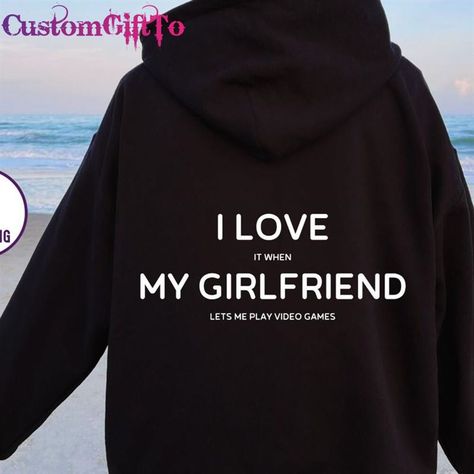 Boyfriend Long Sleeve Hoodie I Love My Girlfriend Funny Couple Sweatshirt T-Shirt Classic Check more at https://customgiftto.com/product/boyfriend-long-sleeve-hoodie-i-love-my-girlfriend-funny-couple-sweatshirt-t-shirt-classic/ Love My Girlfriend, Funny Couple, Girlfriend Humor, Couples Sweatshirts, I Love My Girlfriend, Funny Couples, My Girlfriend, Long Sleeve Hoodie, I Love