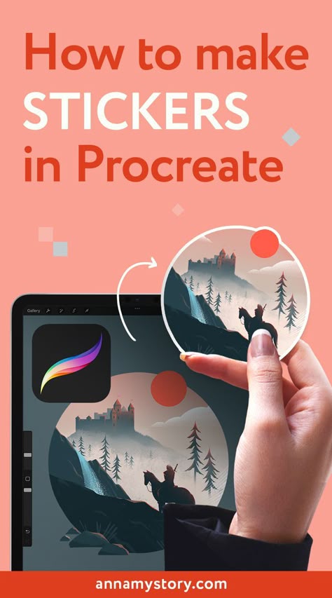 How To Print Stickers From Procreate, Procreate Vector Art, Stickers Procreate Ideas, How To Make Digital Stickers Procreate, Procreate Card Ideas, How To Make Stickers Procreate, Create Stickers In Procreate, How To Paint On Procreate, Beginner Procreate Ideas