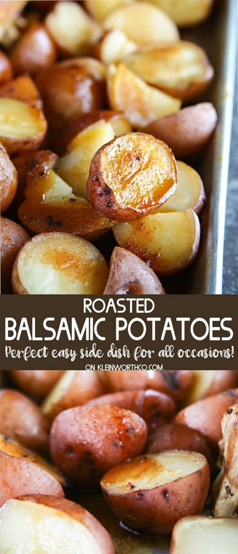 Balsamic Potatoes, Hot Potato, Easy Dinner Recipe, Potato Side Dishes, Best Side Dishes, Game Day Food, Yummy Sides, Side Dishes Easy, Vegetable Side Dishes