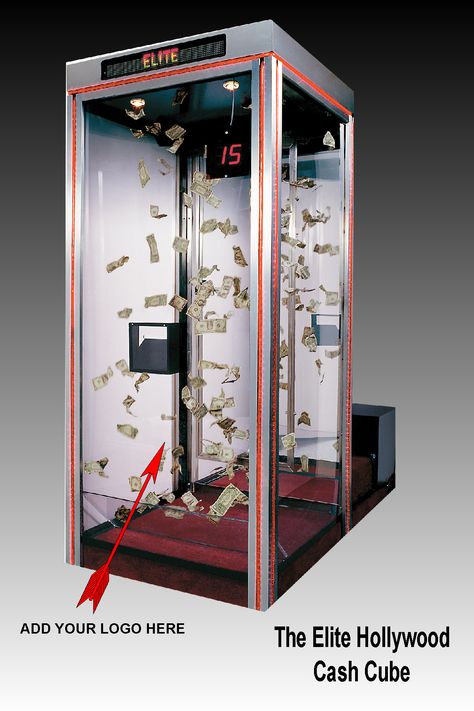 Money Machine Cash Cube Elite Hollywood Grab Machine, Free Bitcoin Mining, Safety Box, Money Machine, Cash Box, Experiential Marketing, Exhibition Booth Design, Projection Mapping, Caster Wheels