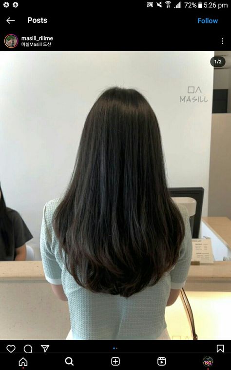 Rebonded Hair With Bangs, Long U Shaped Haircut, Oval Haircut Long, U Cut Hairstyle Medium, U Shaped Haircut With Layers, Oval Layered Haircut, U Shaped Haircut, Oval Haircut, Layer Oval