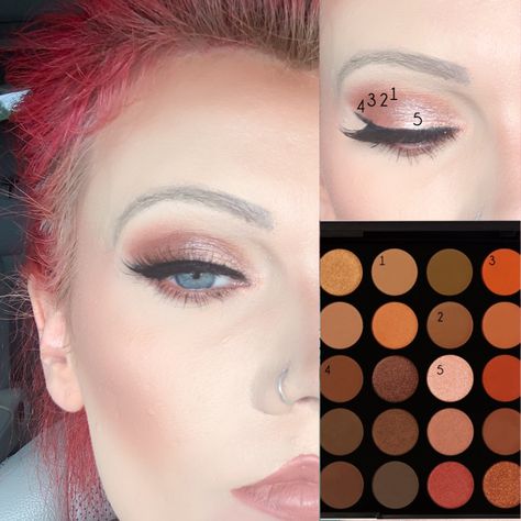 Need makeup inspiration?! Swipe left to see what colors I used from the #morphe350palette .  This has me in all sorts of fall feelings! What do you guys think? Leave a comment below 👇🏻 #morphemakeup morpheeyeshadow #eyeshadowtutorials #eyeshadowtutorial #kyliecosmetics #kylielipstick #morphebabe #morphebrushes #smokeyeyetutorial #makeupgoals #insta_makeup #makeuplook #makeupideas #makeupinspo #blazin_beauties #themoorefour Morphe Supernatural Glow Looks, 350 Supernatural Glow Morphe Looks, Supernatural Glow Morphe Looks, Morphe 350 Supernatural Glow Looks, Morphe 35xo Natural Flirt Palette Looks, Morphe Fall Into Fabulous Looks, Morphe 350 Palette Looks, Morphe Gilded Desert Looks, Morphe X Jaclyn Hill Divine Neutrals Eyeshadow Palette Looks