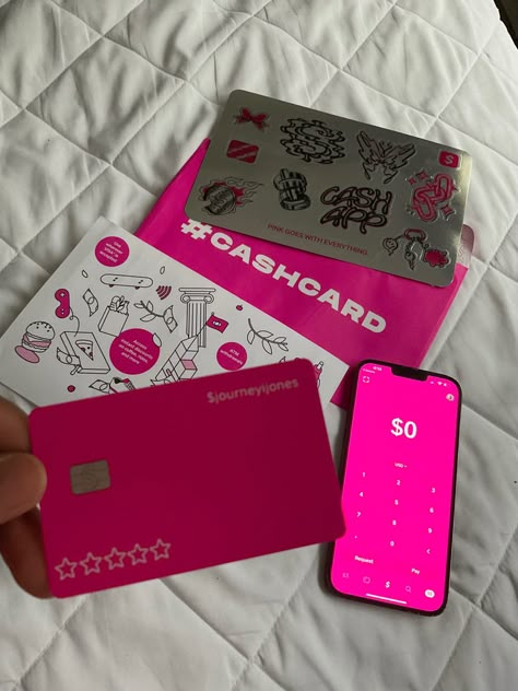 Pink Cards Ideas, Pink Cashapp Card Design, Cash App Aesthetic, Pink Girly Things To Buy, Cash Card Ideas, Pink Card Ideas, Cashapp Aesthetic, Cashapp Card Design Ideas Baddie, Pink Cash App Card Design Ideas