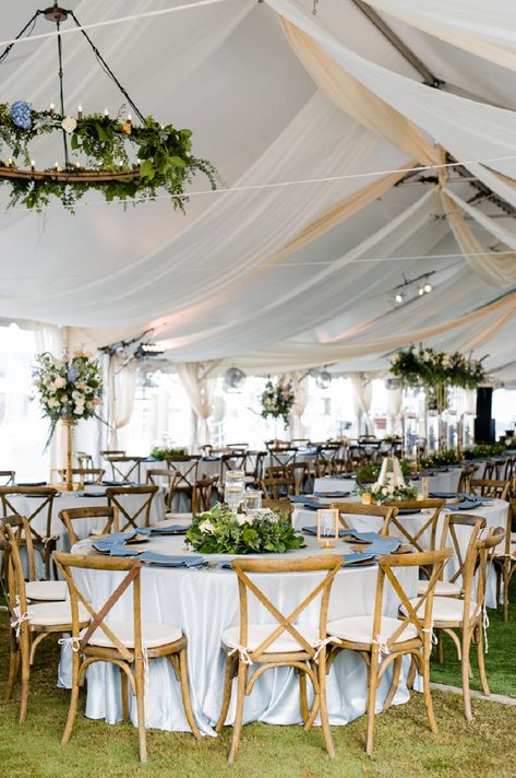 Tent Drapery Wedding, Chairs For Wedding Reception, Diy Wedding Tent, Luxurious Yacht, X Back Chairs, Small Private Wedding, Yacht Wedding Ideas, Coastal Virginia, Wedding Tent Decorations