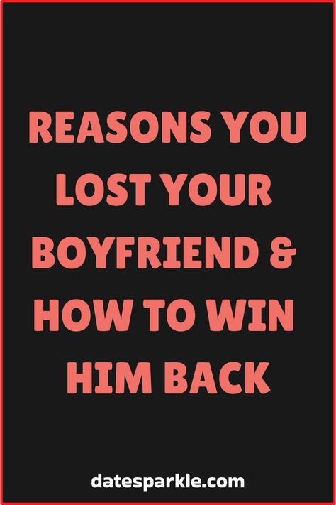 Are you wondering why you lost your boyfriend and how to get him back? Don't worry, we've got you covered! It's normal for relationships to hit a bump in the road sometimes. Maybe miscommunication led to misunderstandings, or perhaps life just got in the way. The good news is that it's not too late to turn things around and win back his heart. Questions For Friends, Get A Girlfriend, Growing Apart, Get Your Ex Back, Get A Boyfriend, Actions Speak Louder, Dos And Don'ts, Getting Him Back, How Do I Get