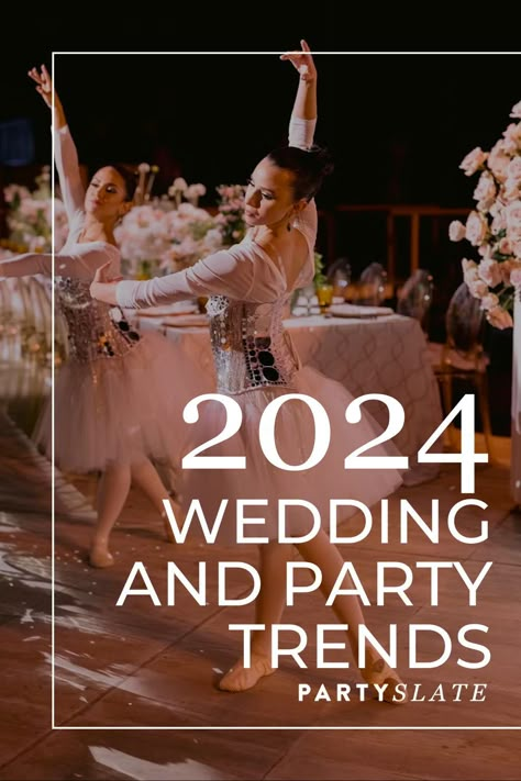 New year means new wedding and party trends. We're sharing 24 NEW wedding and party trends for 2024. Be the ultimate party host and impress your friends with these ideas. 2024 Table Decor Trends, Birthday Party Trends 2023, 2024 Event Decor Trends, Wedding Theme Ideas 2024, Wedding Party Themes Ideas, Party Decor Trends 2024, 2024 Event Trends, Wedding Ideas 2024 Trends, Party Trends 2024