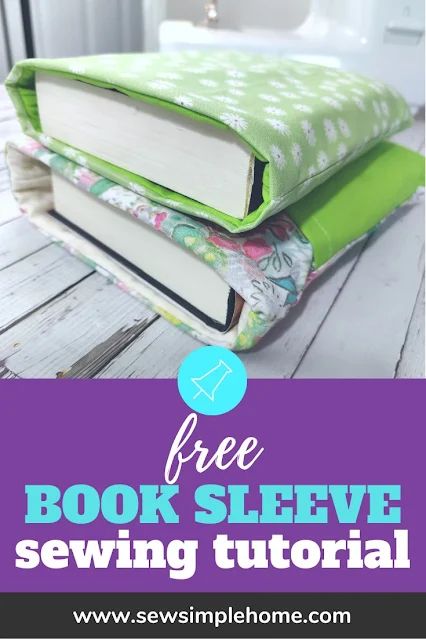 Book lovers everywhere will love the quick and easy book sleeve pattern to help protect their favorite stories. Book Cover Sewing Pattern Free, Diy Sewing Book Sleeve, How To Make Book Sleeves, How To Make A Book Bag, Book Cozy Pattern, Book Pouch Sewing Pattern Free, Sewing Book Covers Free Pattern, Book Pocket Diy, Padded Book Sleeve Pattern